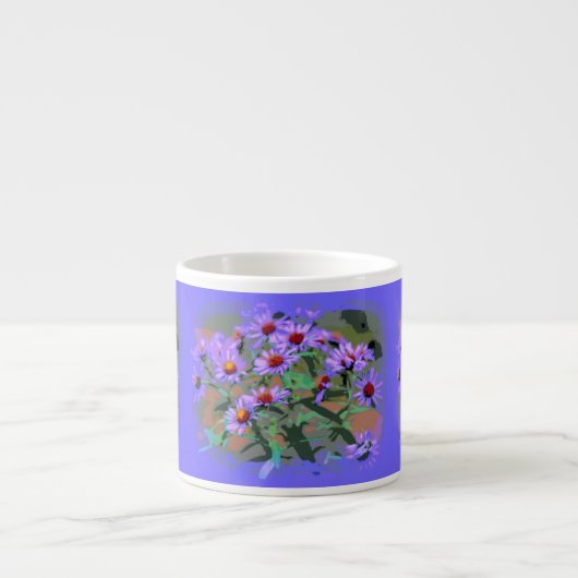Espresso-Tasse mit lila Sternen Espressotasse (Vorderseite)