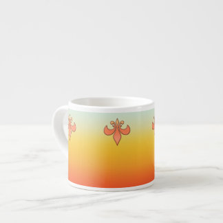 Espresso-Tasse, Orange Gold Pink Lilie Espressotasse