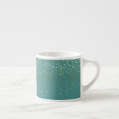 Espresso Tasse-Petite Golden Stars Aquamarin Espressotasse (Rechts)