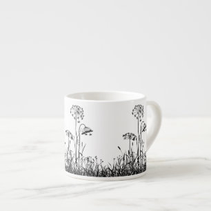 Espresso-Tasse - Silhouette der Wildblume Espressotasse