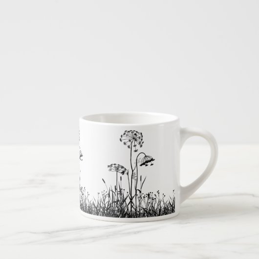 Espresso-Tasse - Silhouette der Wildblume Espressotasse (Rechts)