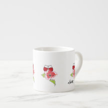 Espresso Tasse : Weingläser mit wilden Blume