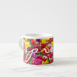 Espresso-Tassen Frühlings-Tulpe-Blumengeschenke Espressotasse