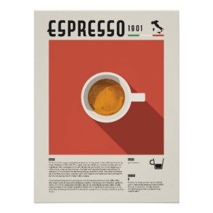 Espresso-Tassen-Kaffee-Poster Poster