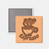 Espresso Tile Magnet (Vorderseite/Rückseite)