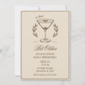 Espresso Tini Bit Ältere Elegant 30. Geburtstag Einladung (Vorderseite)