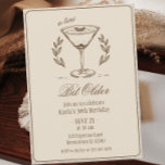 Espresso Tini Bit Ältere Elegant 30. Geburtstag Einladung<br><div class="desc">Diese eleganten Espressomartini laden zum 30. Party ein. Dazu gehören eine glamouröse Goldgrenze und minimalistische Cocktailgrafiken. Finden Sie passende Party-Artikel in meinem Shop.</div>