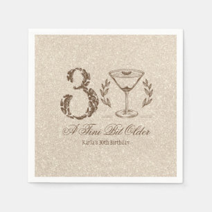 Espresso Tini Bit Ältere Elegant 30. Geburtstag Serviette