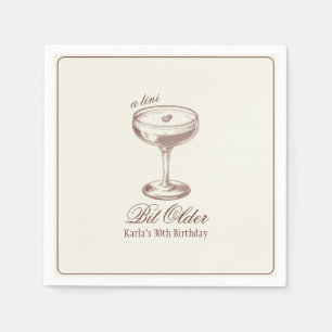 Espresso Tini Bit Older Elegante Geburtstag Serviette