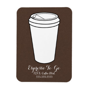 Espresso To Go Braun Imitate Flanell Magnet