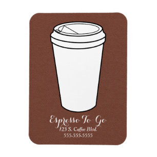 Espresso To Go Business Rost Imitat Flanell Magnet