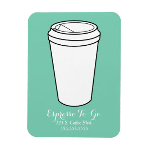 Espresso to Go Business Rost Imitate gelegt Magnet