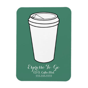 Espresso to Go Business Rost Imitate gelegt Magnet
