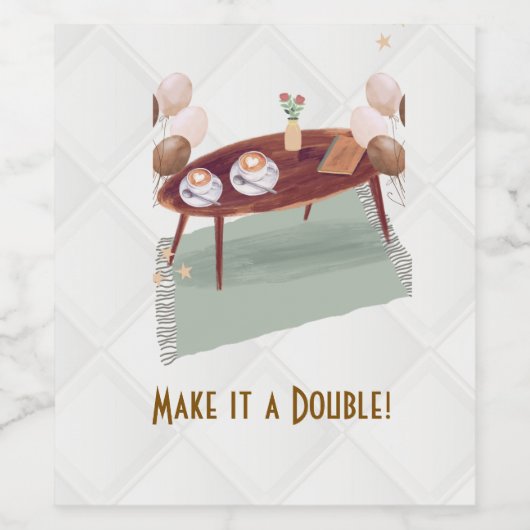 Espresso und Balloons Weinetikett (Einzelnes Label)