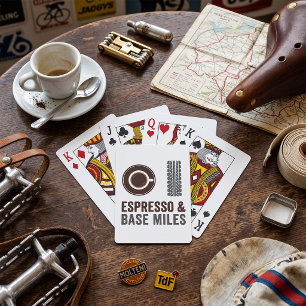 Espresso und Base Miles Radfahren Kaffeeliebhaber Spielkarten