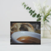 Espresso und Cinnamon roll Postkarte (Stehend Vorderseite)