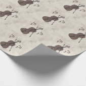 Espresso Violino Violine aus Kaffeebohnen- Geschenkpapier (Ecke)