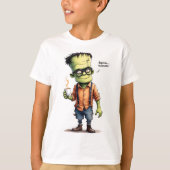 Espresso weckte hoch, Frankenstein mit einer Kaffe T-Shirt (Vorderseite)