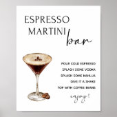 Espresso Wedding Martini Bar Signature Drink Zeich Poster (Vorne)