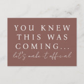 Espresso Will You Be My Bridesmaid Proposal Card Einladung (Vorderseite)