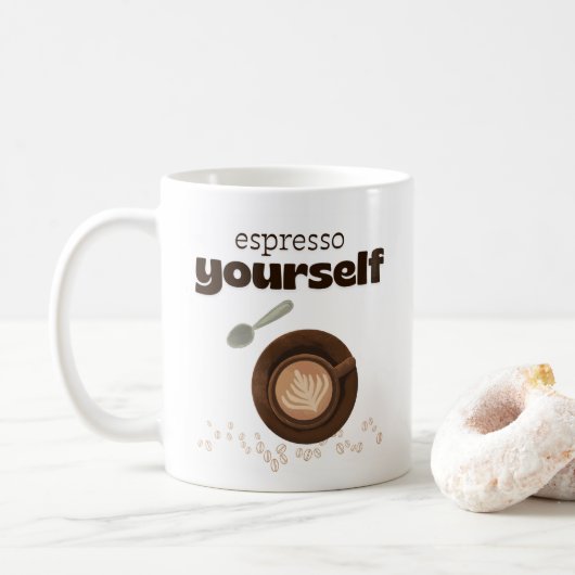 Espresso Yourself 325ml Coffee Mug Kaffeetasse (Mit Donut)