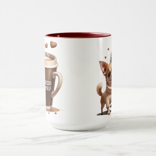 Espresso Yourself – Coffee Chihuahua Edition Tasse (Zentrum)