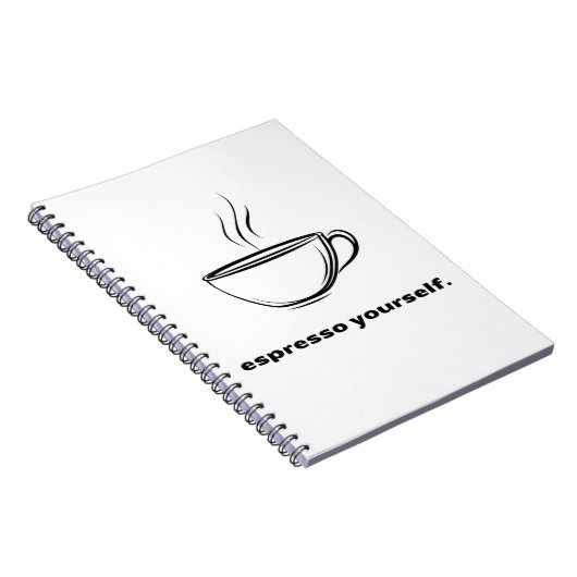 Espresso Yourself Coffee Lover Notizbuch Notizblock (Rechte Seite)