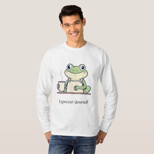 Espresso Yourself Frog Men's T-Shirt (Vorne ganz)