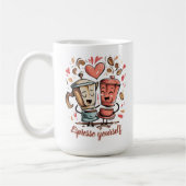 Espresso yourself funny coffee lover graphic art kaffeetasse (Links)