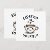 Espresso Yourself Kaffee Einladung (Vorne/Hinten)