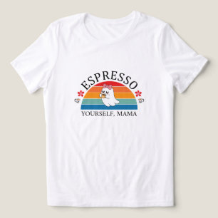 Espresso Yourself Mama - Retro Rainbow Ghost Tri-Blend Shirt