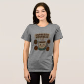 Espresso yourself. Pun. Fun. Tri-Blend Shirt (Vorderseite voll)