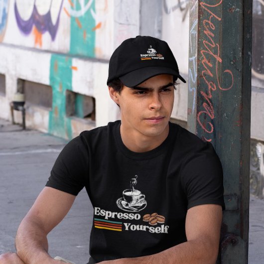 Espresso Yourself Retro-Kaffeedesign T-Shirt