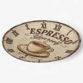 Espresso Yourself Vintage Coffee Pappteller (Schrägansicht)