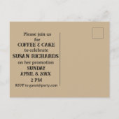 Espressoferien für Cappuccino Einladungspostkarte (Rückseite)