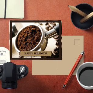 Espressoferien für Cappuccino Feiertagspostkarte