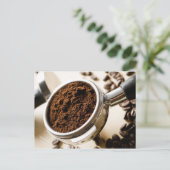 Espressoferien für Cappuccino Postkarte (Stehend Vorderseite)