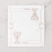 Espressomartini, handgezeichnet - Hochzeiten Platz Platzkarte (Außenseite Aufgefaltet)