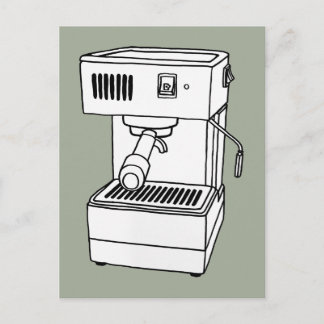 Espressomaschine Postkarte
