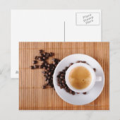 Espressoschale auf einer Matte Postkarte (Vorne/Hinten)