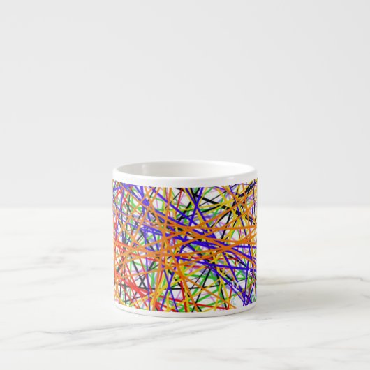 Espressoschale mit buntem abstraktem Entwurf Espressotasse (Vorderseite)