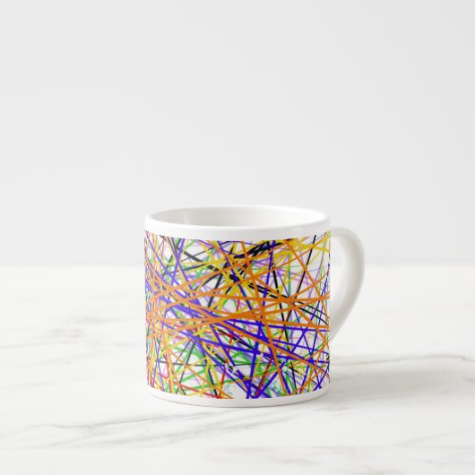 Espressoschale mit buntem abstraktem Entwurf Espressotasse (Vorderseite Rechts)