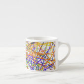 Espressoschale mit buntem abstraktem Entwurf Espressotasse (Rechts)