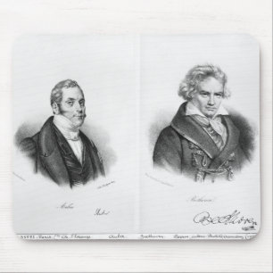 Esprit Auber und Ludwig van Beethoven Mousepad