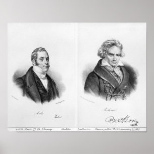 Esprit Auber und Ludwig van Beethoven Poster