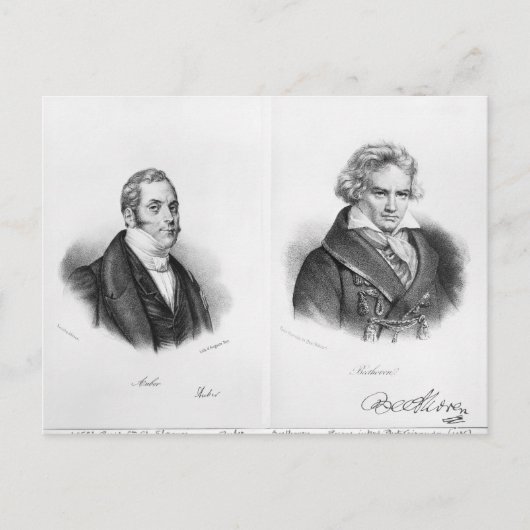 Esprit Auber und Ludwig van Beethoven Postkarte (Vorderseite)
