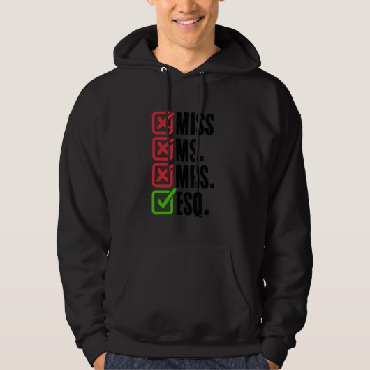 ESQ Law School Student Future Anwalt Anwaltsgesetz Hoodie (Vorderseite)