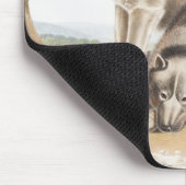 Esquimaux Dog (Canis familiaris) Illustration Mousepad (Ecke)