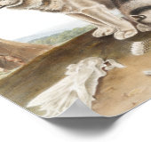 Esquimaux Dog (Canis familiaris) Illustration Poster (Ecke)