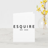 Esquire Est. 2025 Karte (Gelbe Blume)